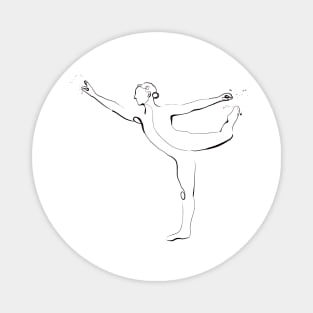 Ballet Dancer in Attitude Pose Magnet